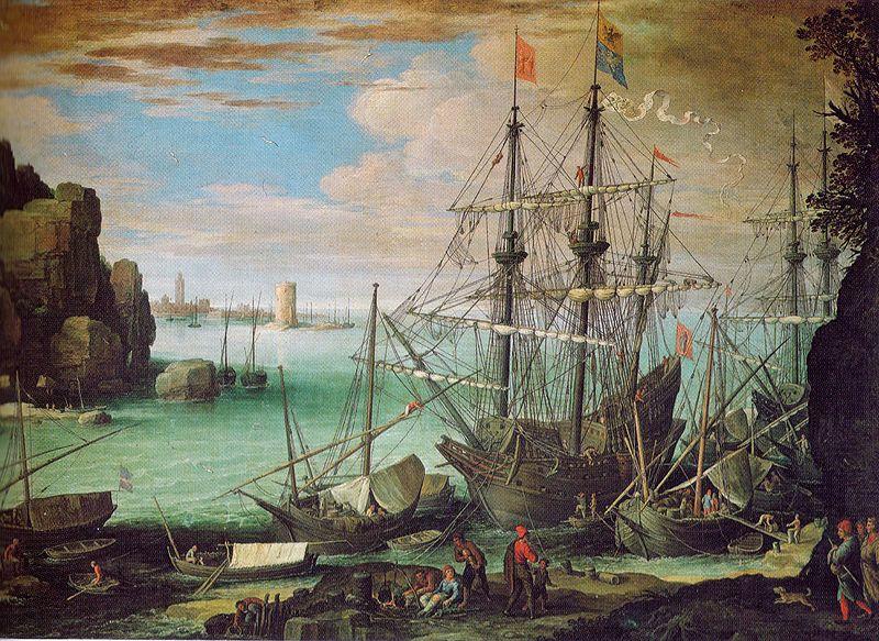 Paul Bril Kxstenlandschaft mit Hafen oil painting picture